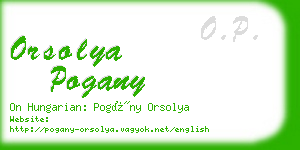 orsolya pogany business card